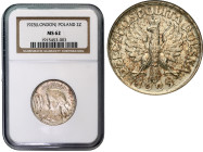 Poland II Republic - coins
II RP. 2 zlote 1925, Londyn, kropka po dacie NGC MS62 - BEAUTIFUL 

Piękny, menniczy egzemplarz z nienaruszoną patyną.Mo...