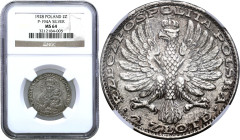 Probe coins of the Second Polish Republic
PROBE / PATTERN silver 2 gold 1928, Mother of God NGC MS64 (2 MAX) 

Zaliczane do ogromnych rzadkości mon...
