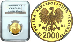 Polish Gold Coins since 1949
PRL. 1.000 zlotych 1982 Jan Paul II, PROOF NGC PF70 ULTRA CAMEO (MAX) 

Najwyższa nota gradingowa na świecie. Moneta w...