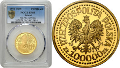 Polish Gold Coins since 1949
PROBE / PATTERN GOLD 100.000 zlotych 1991 John Paul II Ołtarz PCGS PF69 (2MAX) 

Druga najwyższa nota gradingowa na św...