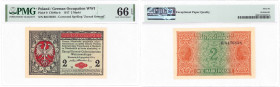 Banknotes
2 marki polskie 1917 seria B - Generał PMG 66 EPQ (2MAX) - RARITY 

Banknot w gradingu PMG 66 z drugą najwyższą notą oraz dopiskiem EPQ: ...