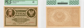 Banknotes
1.000 marek polskich 1919 seria AD, PCGS 62 

Znak wodny w kształcie plastra miodu. Wyśmienicie zachowany egzemplarz w gradingu PCGS z no...