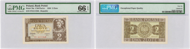 Banknotes
2 zlote 1936 - seria ET - PMG 66 EPQ 

Banknot w gradingu PMG 66 z ...