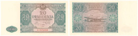 Banknotes
20 zlotych 1946 seria B - BEAUTIFUL 

Druk w kolorze zielonym. Emisyjny stan zachowania. Rzadki banknot w tak doskonałym stanie zachowani...