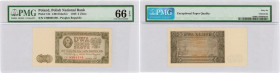 Banknotes
2 zlote 1948 seria CH, PMG 66 EPQ 

Idealnie zachowany egzemplarz w gradingu PMG. Dodatkowy dopisek EPQ oznaczający wysoką jakość papieru...