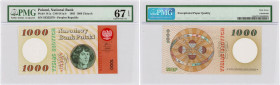 Banknotes
1.000 zlotych 1965 seria S, PMG 67 EPQ 

Wspaniale zachowany egzemplarz w gradingu PMG 67 oraz z dopiskiem EPQ - wyjątkowa jakość papieru...