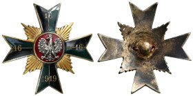Decorations, Orders, Badges
II Republic of Poland. Badge of the 16th Field Artillery Regiment, Grudziadz - RARE 

Odznaka w kształcie krzyża maltań...