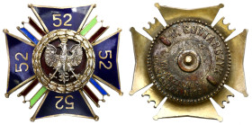 Decorations, Orders, Badges
II Republic of Poland. Badge of the 52nd Borderland Rifle Regiment - Zoczw 

Odznaka ma kształt krzyża kawalerskiego, p...