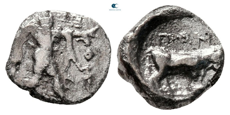 Lucania. Poseidonia circa 445-420 BC. 
Diobol AR

10 mm, 0,97 g



nearly...