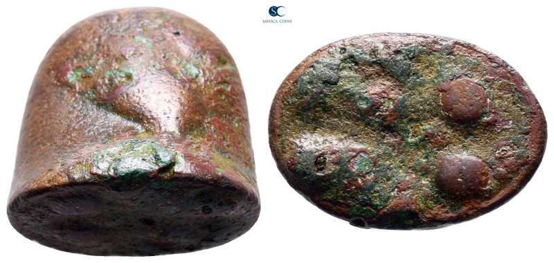 Sicily. Akragas circa 450-425 BC. 
Cast Tetras Æ

16 mm, 14,74 g



fine
