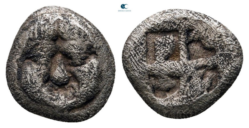 Macedon. Neapolis circa 500-480 BC. 
Obol AR

10 mm, 0,60 g



nearly ver...