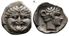 Macedon. Neapolis circa 424-350 BC. Hemidrachm AR