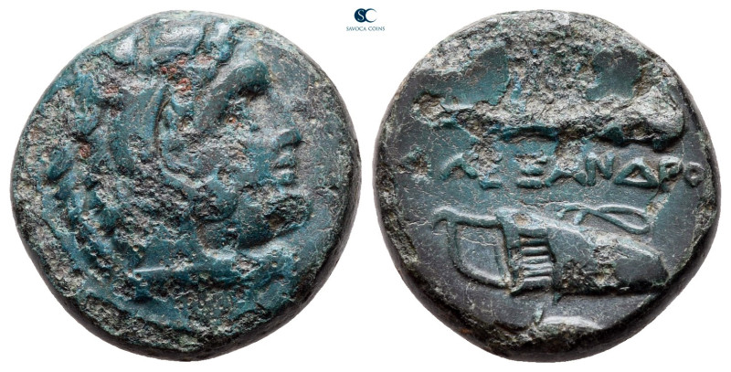 Kings of Macedon. Uncertain mint. Alexander III "the Great" 336-323 BC. 
Bronze...