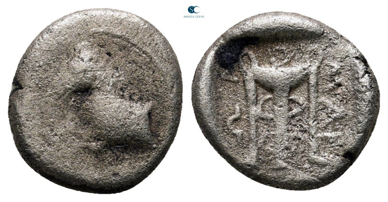 Thrace. Maroneia circa 398-385 BC. 
Trihemiobol AR

11 mm, 1,22 g



near...