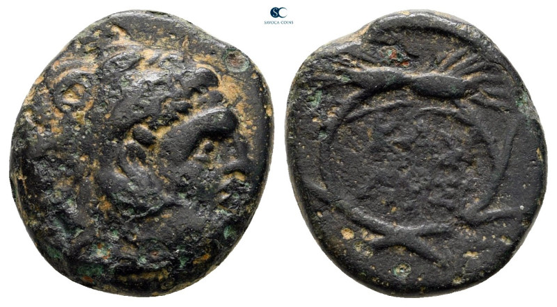Kings of Thrace. Uncertain mint. Macedonian. Lysimachos 305-281 BC. 
Bronze Æ
...