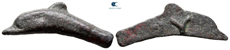 Scythia. Olbia circa 437-410 BC. 
Cast dolphin Æ

29 mm, 1,95 g



very f...