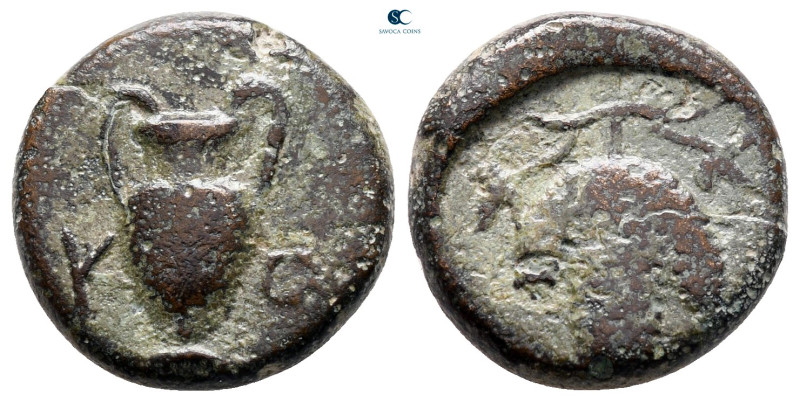 Corcyra. Corcyra circa 400-388 BC. 
Bronze Æ

13 mm, 4,41 g



nearly ver...