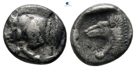 Mysia. Kyzikos circa 525-475 BC. Diobol AR