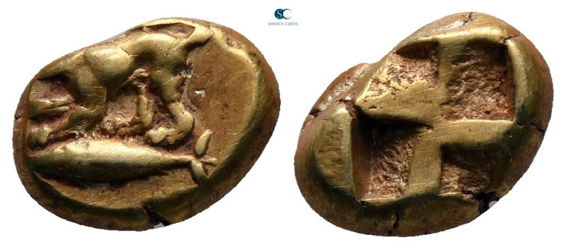 Mysia. Kyzikos circa 500-450 BC. 
Hekte EL

11 mm, 2,72 g



very fine