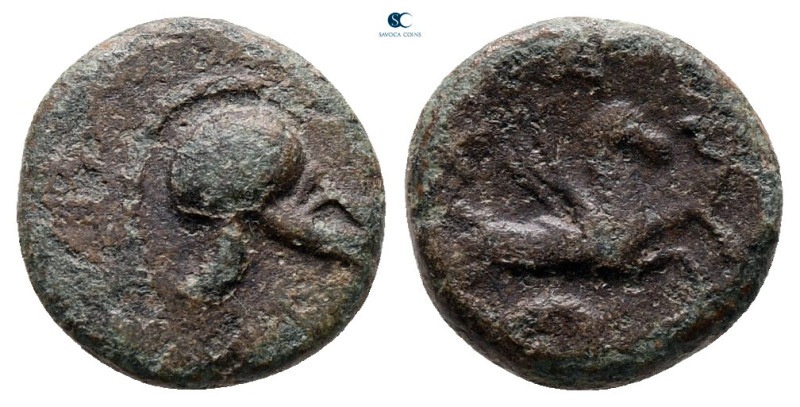 Mysia. Lampsakos circa 400-200 BC. 
Bronze Æ

8 mm, 1,13 g



nearly very...