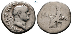 Vespasian AD 69-79. Rome. Denarius AR