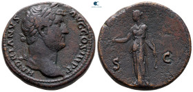 Hadrian AD 117-138. Rome. Sestertius Æ