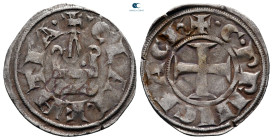 Principality of Achaea. Guillaume II de Villehardouin AD 1246-1278. Denier Tournois BI