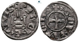 Principality of Achaea. Guillaume I de la Roche  AD 1280-1287. Denier Tournois BI