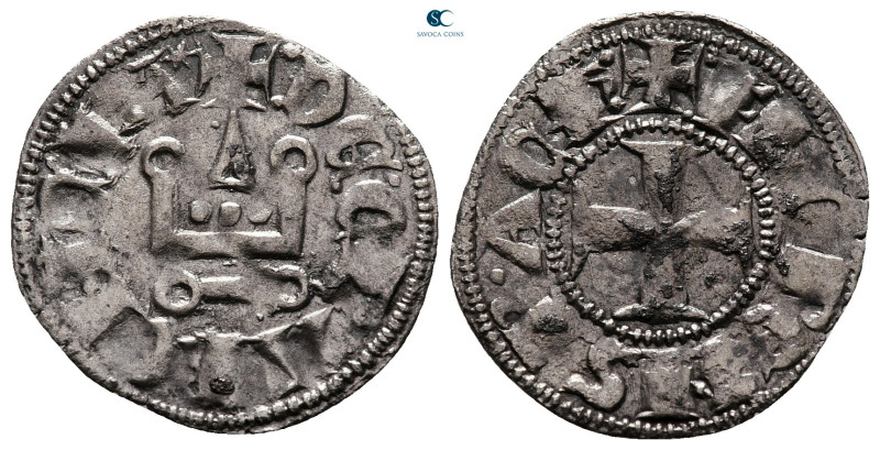 Principality of Achaea. Florent AD 1289-1297. 
Denier Tournois BI

19 mm, 0,7...