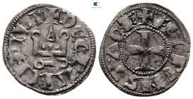 Principality of Achaea. Florent AD 1289-1297. Denier Tournois BI