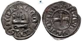 Principality of Achaea. Isabelle de Villehardouin AD 1297-1301. Denier Tournois BI