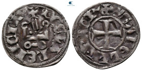 Principality of Achaea. Isabelle de Villehardouin AD 1297-1301. Denier Tournois BI