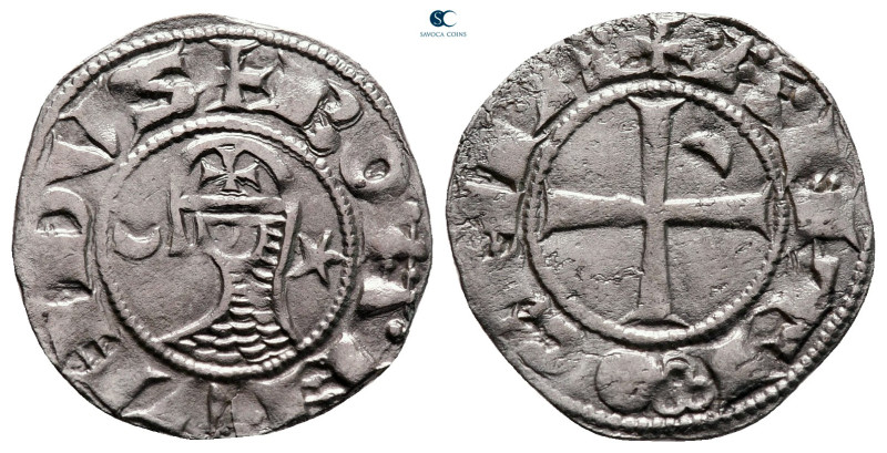 Principality of Antioch. Antioch. Bohemond III AD 1163-1201. 
Denier AR

18 m...