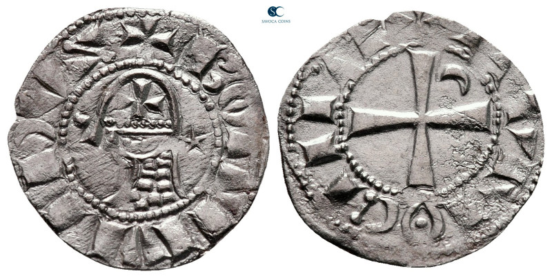 Principality of Antioch. Antioch. Bohemond III AD 1163-1201. 
Denier AR

18 m...