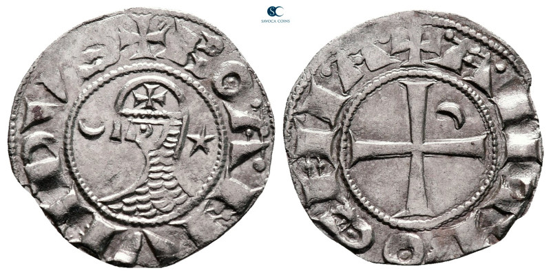 Principality of Antioch. Antioch. Bohemond III AD 1163-1201. 
Denier AR

18 m...