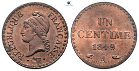 France.  AD 1849. 1 Centime