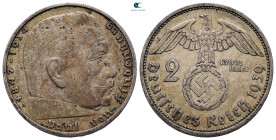 Germany.  AD 1933-1945. 2 Reichsmark 1939 A
