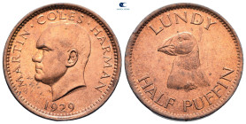 Great Britain. Lundy Island.  AD 1929. Half Puffin