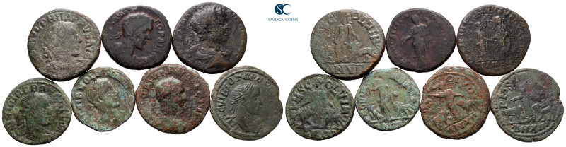 Lot of ca. 7 roman provincial bronze coins (Philip I, Gordian III, Caracalla, Tr...