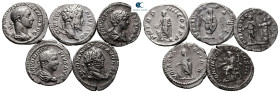 Lot of ca. 5 Denari (Severus Alexander, Elagabalus, Caracalla, Geta, Septimius Severus) / SOLD AS SEEN, NO RETURN!very fine