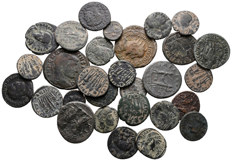 Lot of ca. 30 roman bronze coins / SOLD AS SEEN, NO RETURN! 

very fine