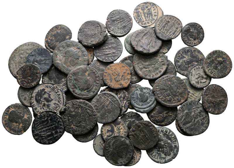Lot of ca. 50 roman bronze coins / SOLD AS SEEN, NO RETURN! 

very fine