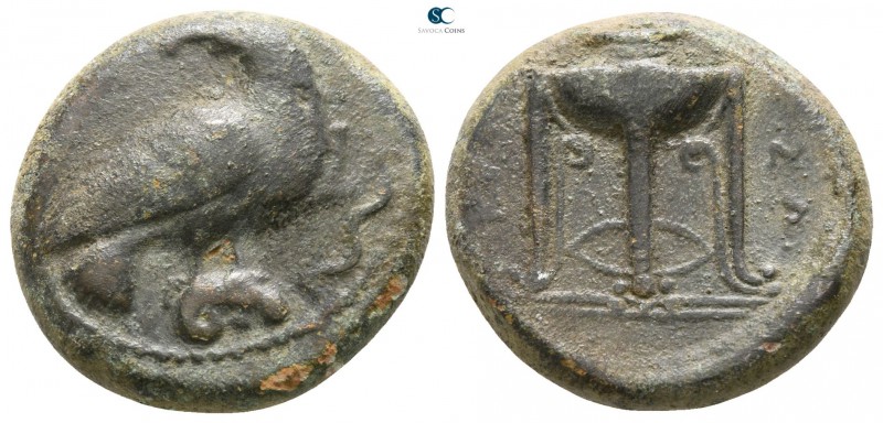 Bruttium. Kroton 425-375 BC. 
Bronze Æ

17mm., 6,16g.

 Eagle standing righ...