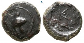 Sicily. Tauromenion. Campanian mercenaries 354-344 BC. Onkia Æ