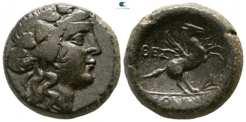 Kings of Macedon. Thessalonica 187-131 BC. 
Bronze Æ

19mm., 9,72g.

Head o...