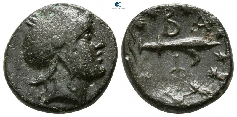 Kings of Macedon. Pella or Amphipolis. Philip V. 221-179 BC. 
Bronze Æ

14mm....