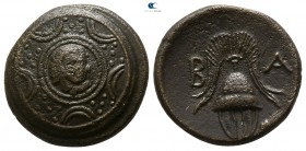 Kings of Macedon. Uncertain mint in Western Asia Minor. Alexander III "the Great" 336-323 BC. Struck circa 323-310 BC. Half Unit Æ