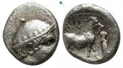 Thrace. Ainos 408-406 BC. Diobol AR