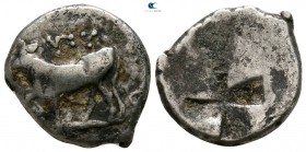 Thrace. Byzantion circa 416-357 BC. Drachm AR