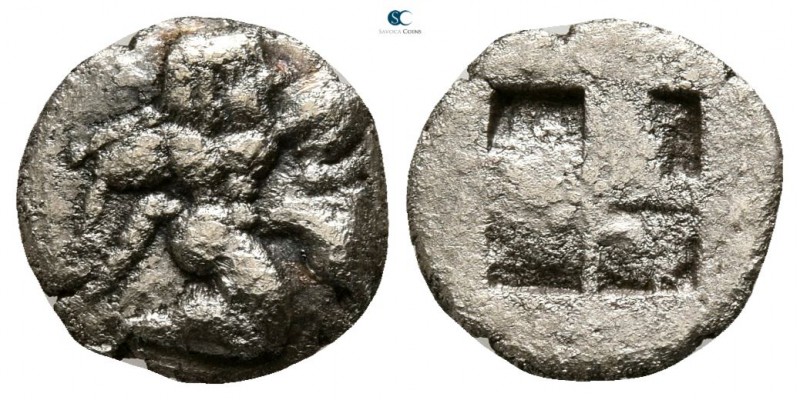 Islands off Thrace. Thasos circa 500-480 BC. 
Obol AR

8mm., 0,68g.

Ithyph...